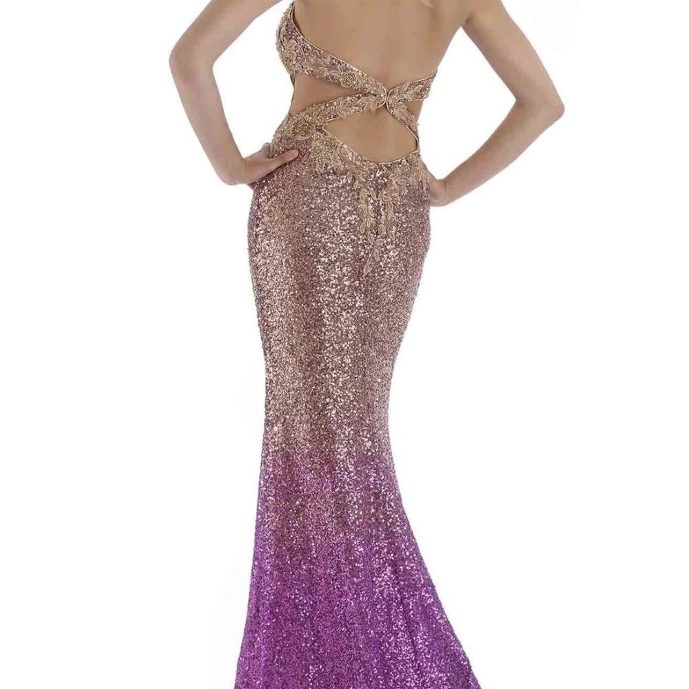 Morrell Maxie Halter Sequin Dress - Picture 3 of 16